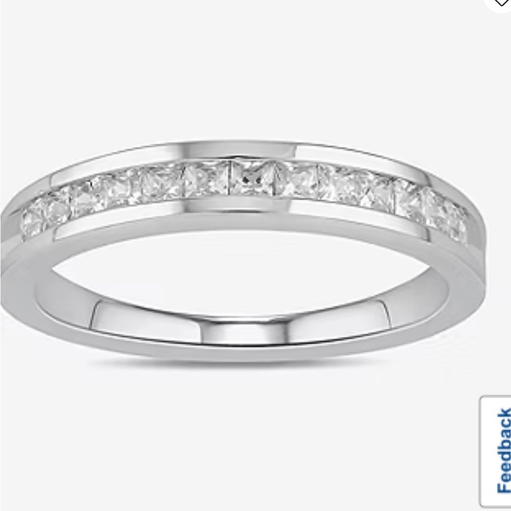 1/2 carat lab grown diamond in white gold